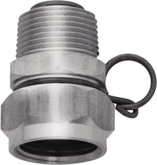 SANI-LAV - 1 Piece, 3/4 GHT & 3/4 GHT MNPT x FGHT, Stainless Steel Reusable Hose Male Swivel Fitting - 3/8" Hose ID x 1-1/4" Hose OD - Industrial Tool & Supply