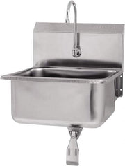 SANI-LAV - 19" Long x 16" Wide Inside, 1 Compartment, Grade 304 Stainless Steel Hands Free Hand Sink - 18 Gauge, 21" Long x 20" Wide x 24" High Outside, 10" Deep - Industrial Tool & Supply