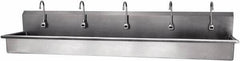 SANI-LAV - 97" Long x 16-1/2" Wide Inside, 1 Compartment, Grade 304 Stainless Steel Hands Free Hand Sink - 16 Gauge, 100" Long x 20" Wide x 18" High Outside, 8" Deep - Industrial Tool & Supply