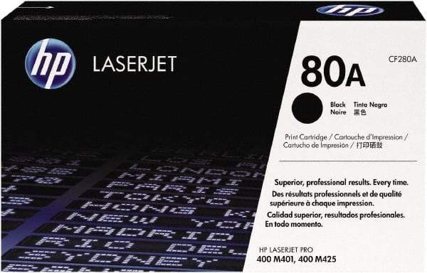 Hewlett-Packard - Black Toner Cartridge - Use with HP LaserJet Pro 400 M401, 400 MFP M425 - Industrial Tool & Supply