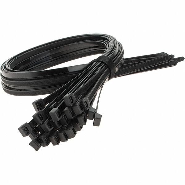 Thomas & Betts - 36" Long Black Nylon Standard Cable Tie - Industrial Tool & Supply
