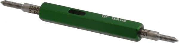 GF Gage - #2-56, Class 2B, Double End Plug Thread Go/No Go Gage - Hardened Tool Steel, Size 000 Handle Included - Industrial Tool & Supply