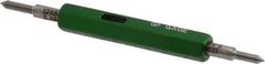 GF Gage - #2-56, Class 2B, Double End Plug Thread Go/No Go Gage - Hardened Tool Steel, Size 000 Handle Included - Industrial Tool & Supply