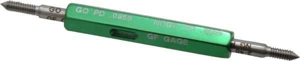 GF Gage - #3-48, Class 2B, Double End Plug Thread Go/No Go Gage - Hardened Tool Steel, Size 000 Handle Included - Industrial Tool & Supply