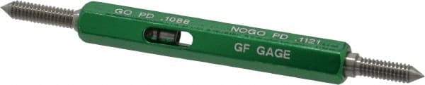 GF Gage - #5-40, Class 2B, Double End Plug Thread Go/No Go Gage - Hardened Tool Steel, Size 00 Handle Included - Industrial Tool & Supply
