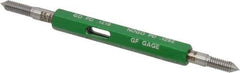 GF Gage - #6-40, Class 2B, Double End Plug Thread Go/No Go Gage - Hardened Tool Steel, Size 00 Handle Included - Industrial Tool & Supply