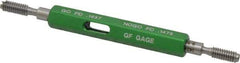 GF Gage - #8-32, Class 2B, Double End Plug Thread Go/No Go Gage - Hardened Tool Steel, Size 0 Handle Included - Industrial Tool & Supply