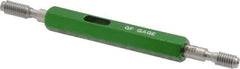 GF Gage - #10-32, Class 2B, Double End Plug Thread Go/No Go Gage - Hardened Tool Steel, Size 0 Handle Included - Industrial Tool & Supply