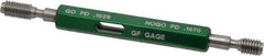 GF Gage - #12-28, Class 2B, Double End Plug Thread Go/No Go Gage - Hardened Tool Steel, Size 0 Handle Included - Industrial Tool & Supply