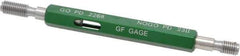 GF Gage - 1/4-28, Class 2B, Double End Plug Thread Go/No Go Gage - Hardened Tool Steel, Size 1 Handle Included - Industrial Tool & Supply