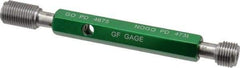 GF Gage - 1/2-20, Class 2B, Double End Plug Thread Go/No Go Gage - Hardened Tool Steel, Size 2 Handle Included - Industrial Tool & Supply