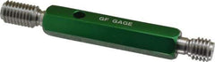 GF Gage - 9/16-12, Class 2B, Double End Plug Thread Go/No Go Gage - Hardened Tool Steel, Size 3 Handle Included - Industrial Tool & Supply