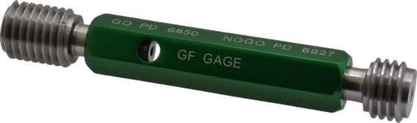 GF Gage - 3/4-10, Class 2B, Double End Plug Thread Go/No Go Gage - Hardened Tool Steel, Size 3 Handle Included - Industrial Tool & Supply
