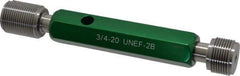 GF Gage - 3/4-20, Class 2B, Double End Plug Thread Go/No Go Gage - Hardened Tool Steel, Size 3 Handle Included - Industrial Tool & Supply