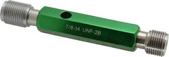 GF Gage - 7/8-14, Class 2B, Double End Plug Thread Go/No Go Gage - Hardened Tool Steel, Size 4 Handle Included - Industrial Tool & Supply
