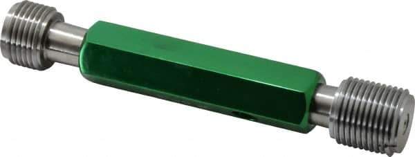 GF Gage - 1-12, Class 2B, Double End Plug Thread Go/No Go Gage - Hardened Tool Steel, Size 4 Handle Included - Industrial Tool & Supply