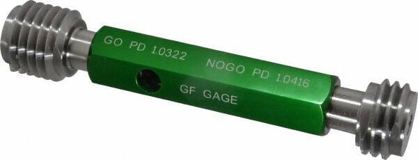 GF Gage - 1-1/8 - 7, Class 2B, Double End Plug Thread Go/No Go Gage - Hardened Tool Steel, Size 4 Handle Included - Industrial Tool & Supply