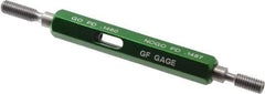 GF Gage - #8-36, Class 3B, Double End Plug Thread Go/No Go Gage - Hardened Tool Steel, Size 0 Handle Included - Industrial Tool & Supply