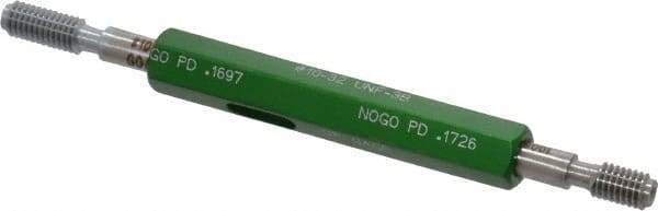 GF Gage - #10-32, Class 3B, Double End Plug Thread Go/No Go Gage - Hardened Tool Steel, Size 0 Handle Included - Industrial Tool & Supply