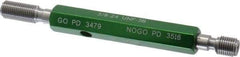 GF Gage - 3/8-24, Class 3B, Double End Plug Thread Go/No Go Gage - Hardened Tool Steel, Size 2 Handle Included - Industrial Tool & Supply