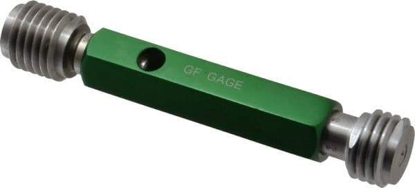 GF Gage - 1-8, Class 3B, Double End Plug Thread Go/No Go Gage - Hardened Tool Steel, Size 4 Handle Included - Industrial Tool & Supply