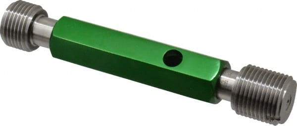 GF Gage - 1-12, Class 3B, Double End Plug Thread Go/No Go Gage - Hardened Tool Steel, Size 4 Handle Included - Industrial Tool & Supply