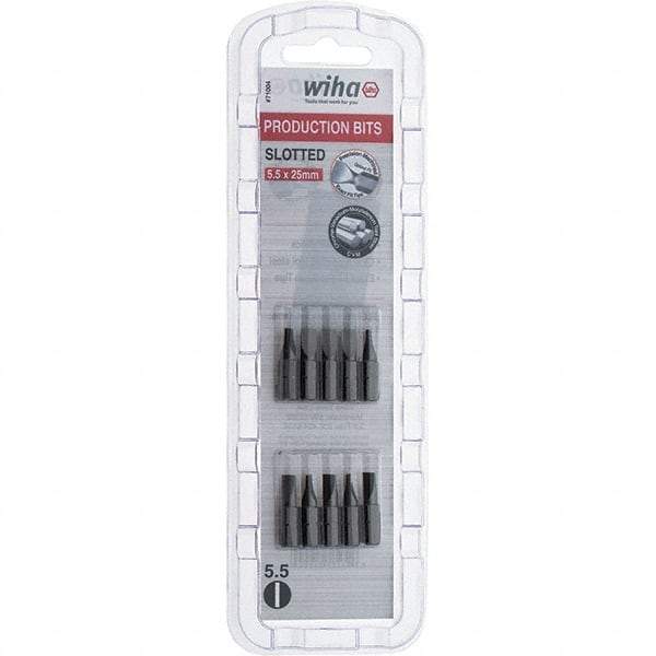 Wiha - Slotted Screwdriver Bits Reversible: NonReversible Blade Width (Inch): 7/32 - Industrial Tool & Supply