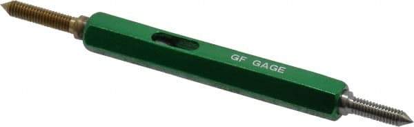 GF Gage - #4-48, Class 2B, Double End Plug Thread Go/No Go Gage - High Speed Steel, Size 00 Handle Included - Industrial Tool & Supply