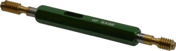 GF Gage - #12-24, Class 2B, Double End Plug Thread Go/No Go Gage - High Speed Steel, Size 0 Handle Included - Industrial Tool & Supply