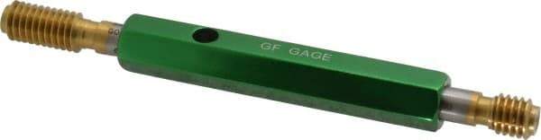 GF Gage - 3/8-16, Class 2B, Double End Plug Thread Go/No Go Gage - High Speed Steel, Size 2 Handle Included - Industrial Tool & Supply