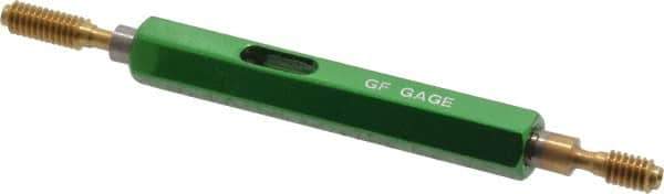 GF Gage - #8-32, Class 3B, Double End Plug Thread Go/No Go Gage - High Speed Steel, Size 0 Handle Included - Industrial Tool & Supply