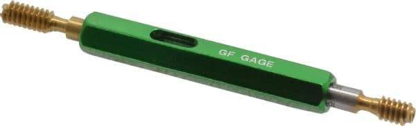 GF Gage - #10-24, Class 3B, Double End Plug Thread Go/No Go Gage - High Speed Steel, Size 0 Handle Included - Industrial Tool & Supply