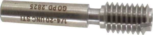 GF Gage - 1/4-20 Thread, Steel, Screw Thread Insert (STI) Class 2B/3B, Plug Thread Insert Go Gage - Single End without Handle - Industrial Tool & Supply