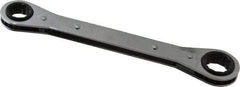 Proto - 5/8" x 3/4" 12 Point Ratcheting Box Wrench - Double End, 1-5/8" Head Diam x 1/2" Head Thickness, 8-1/8" OAL, Steel, Chrome Finish - Industrial Tool & Supply