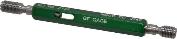 GF Gage - 1/4-28 Thread, Steel, Screw Thread Insert (STI) Class 2B, Plug Thread Insert Go/No Go Gage - Double End with Handle, Handle Size 1 - Industrial Tool & Supply