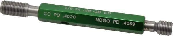 GF Gage - 3/8-24 Thread, Steel, Screw Thread Insert (STI) Class 2B, Plug Thread Insert Go/No Go Gage - Double End with Handle, Handle Size 2 - Industrial Tool & Supply