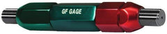 GF Gage - #5-44, Class 2B, Double End Plug Thread Go/No Go Gage - Steel, Size 2W Handle Included - Industrial Tool & Supply
