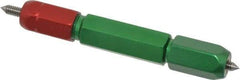 GF Gage - #5-40, Class 2B, Double End Plug Thread Go/No Go Gage - Steel, Size 2W Handle Included - Industrial Tool & Supply