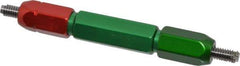 GF Gage - #8-32, Class 2B, Double End Plug Thread Go/No Go Gage - Steel, Size 2W Handle Included - Industrial Tool & Supply