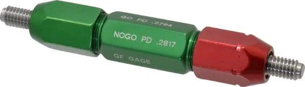 GF Gage - 5/16-18, Class 2B, Double End Plug Thread Go/No Go Gage - Steel, Size 4W Handle Included - Industrial Tool & Supply