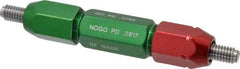 GF Gage - 5/16-18, Class 2B, Double End Plug Thread Go/No Go Gage - Steel, Size 4W Handle Included - Industrial Tool & Supply