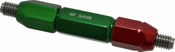 GF Gage - 3/8-16, Class 2B, Double End Plug Thread Go/No Go Gage - Steel, Size 4W Handle Included - Industrial Tool & Supply