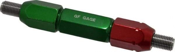 GF Gage - 3/8-24, Class 2B, Double End Plug Thread Go/No Go Gage - Steel, Size 4W Handle Included - Industrial Tool & Supply