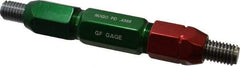 GF Gage - 1/2-13, Class 2B, Double End Plug Thread Go/No Go Gage - Steel, Size 5W Handle Included - Industrial Tool & Supply