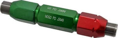 GF Gage - 5/8-18, Class 2B, Double End Plug Thread Go/No Go Gage - Steel, Size 6W Handle Included - Industrial Tool & Supply