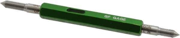 GF Gage - M3.5x0.60, Class 6H, Double End Plug Thread Go/No Go Gage - Hardened Tool Steel, Size 00 Handle Included - Industrial Tool & Supply