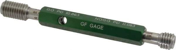 GF Gage - M12x1.75, Class 6H, Double End Plug Thread Go/No Go Gage - Hardened Tool Steel, Size 2 Handle Included - Industrial Tool & Supply