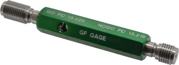 GF Gage - M14x1.50, Class 6H, Double End Plug Thread Go/No Go Gage - Hardened Tool Steel, Size 3 Handle Included - Industrial Tool & Supply
