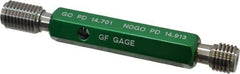 GF Gage - M16x2.00, Class 6H, Double End Plug Thread Go/No Go Gage - Hardened Tool Steel, Size 3 Handle Included - Industrial Tool & Supply