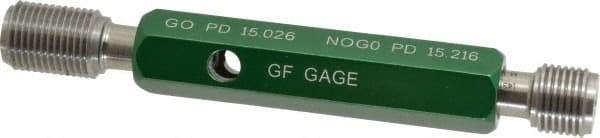 GF Gage - M16x1.50, Class 6H, Double End Plug Thread Go/No Go Gage - Hardened Tool Steel, Size 3 Handle Included - Industrial Tool & Supply